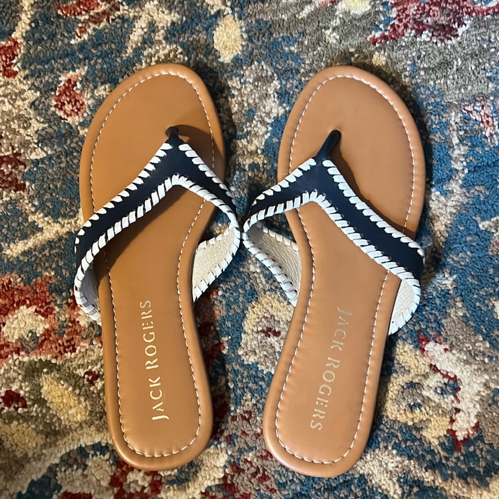 Jack Roger leather flip flops